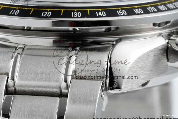 0414 Speedmaster Racing Master SS HKF Best Edition Black Dial on SS Bracelet A Versatile 7810